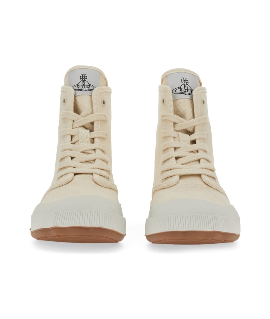 Vivienne Westwood オーブ刺繍 ギンガム ハイトップスニーカー Vivienne Westwood High Top Sneaker | italist