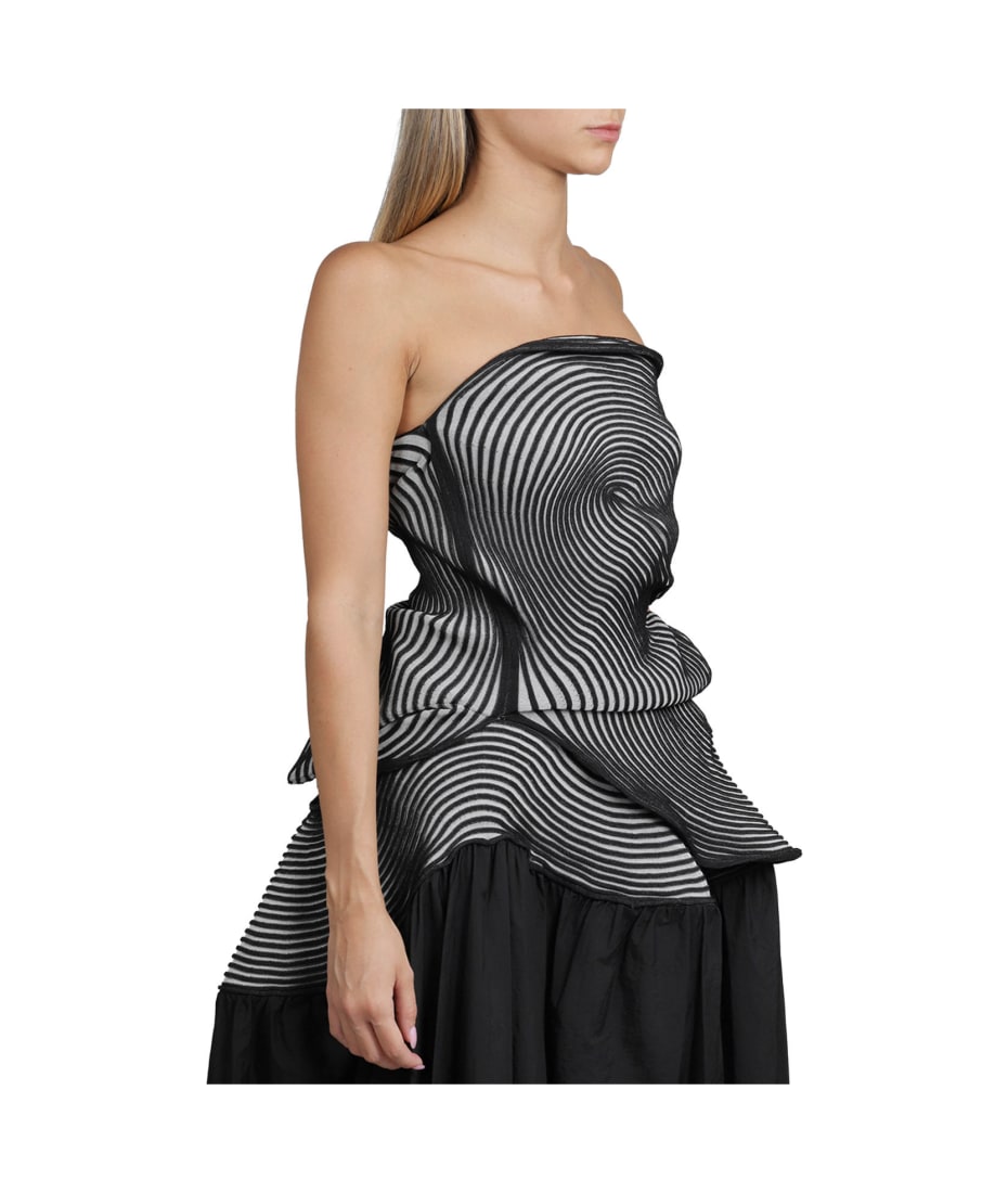 d*3様 ISSEYMIYAKE 2022aw MEANDER Issey Miyake Meander Black Hued Top | italist