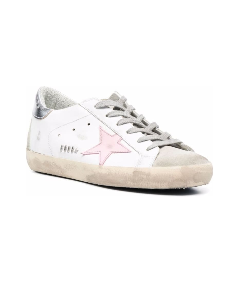 Golden Goose Super-star Leather Upper And Star Suede Toe And Spur