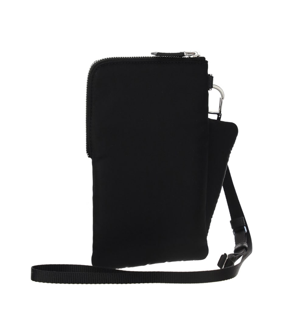 ポーチ PRADA POLYAMIDE POUCH Pouch PRADA TRIANGLE NYLON NAVY MULTI ZIP POUCH 100