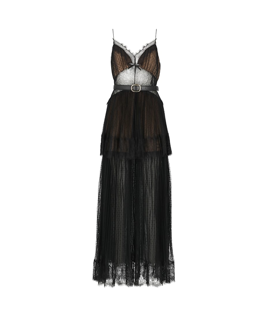 【送料&関税込】self-portrait Dot Mesh Tiered self-portrait Dot Mesh Tiered Dress | italist