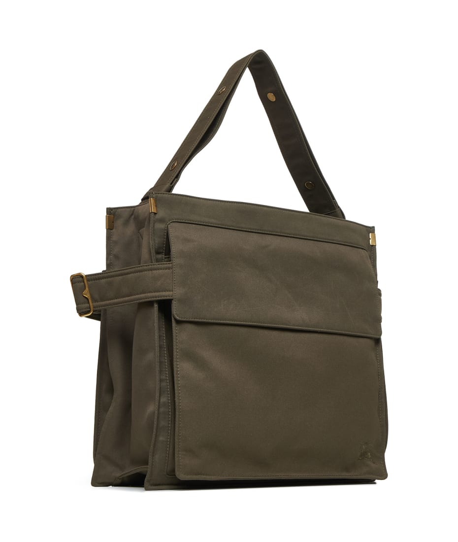 トートバッグ BURBERRY Military Green Canvas Medium Tote T Burberry Military Green Canvas Medium Tote Trench Shopping