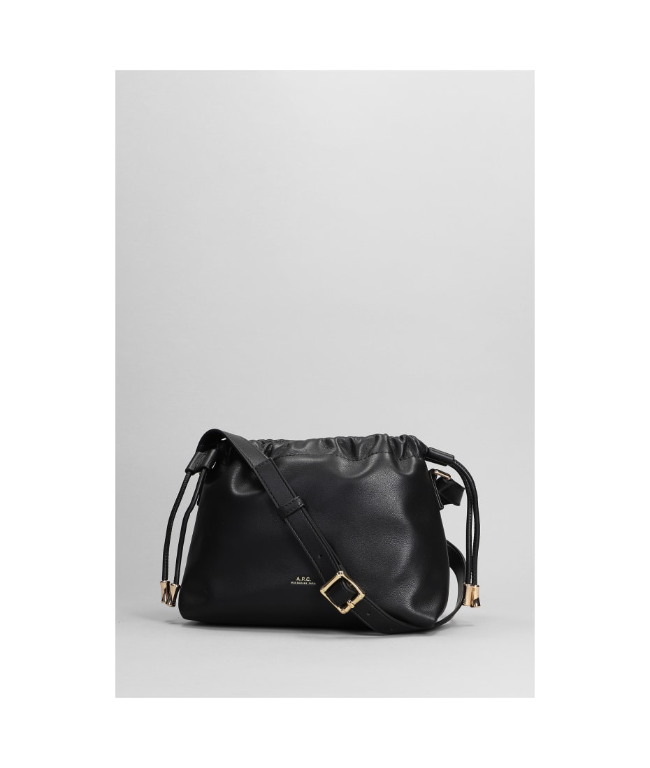 A.P.C. Ninon Mini Shoulder Bag In Black Polyuretan | italist