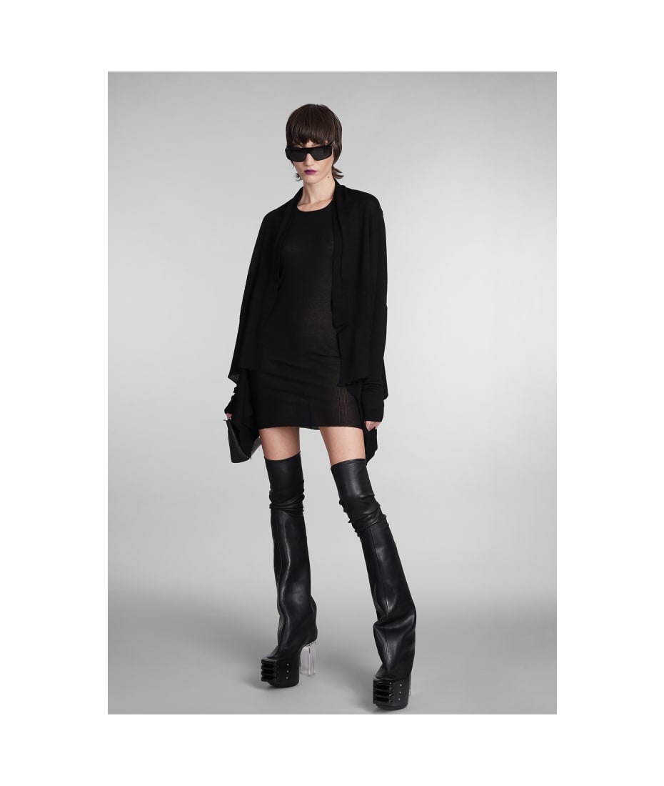 (正規店出品)RICK OWENS WOMEN RP01D2548 RC TANK MINI DRESS RICK OWENS WOMEN TANK MINI DRESS BLACK SS24 | DOSHABURI