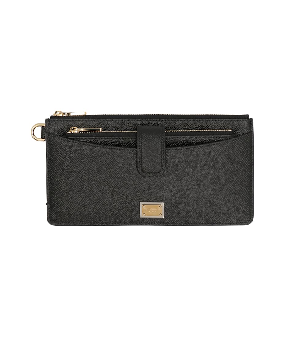 Dauphine-print Leather Wallet