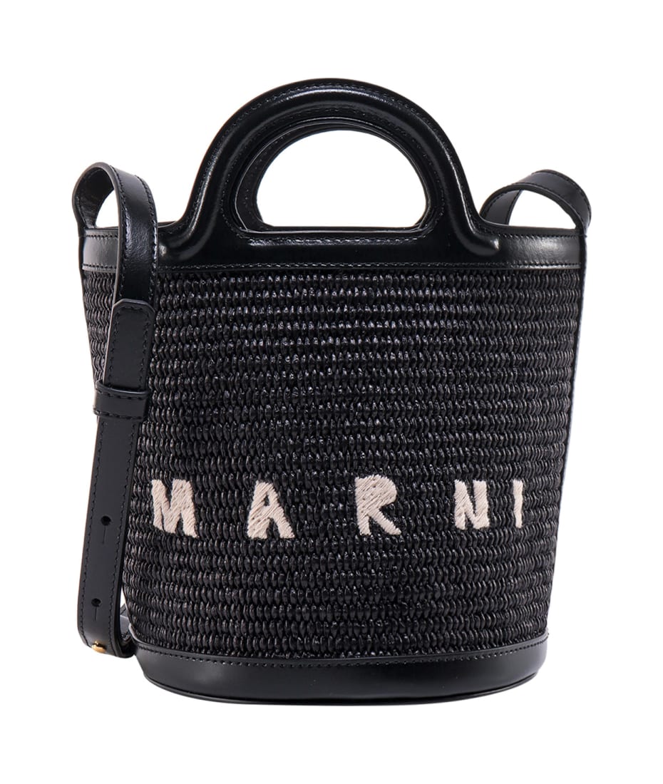 Marni Tropicalia Small Bucket Bag - Black