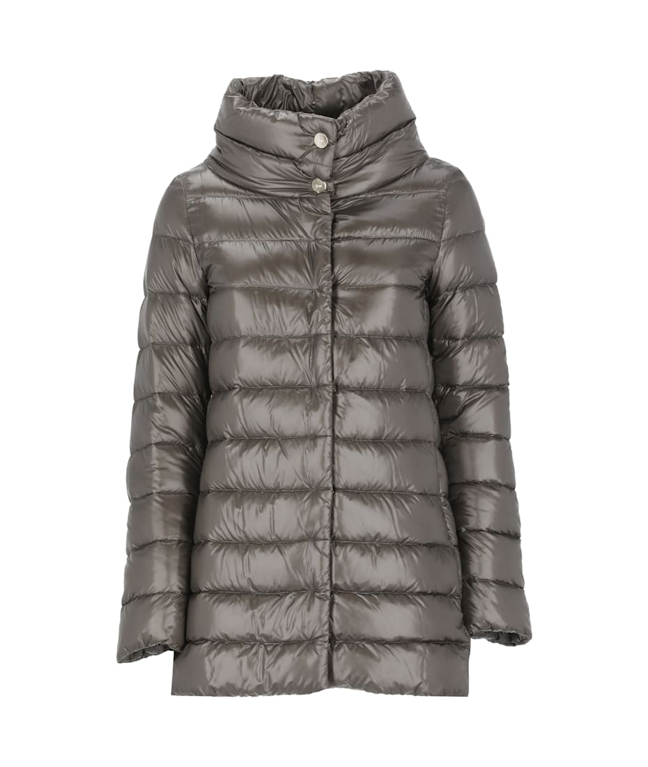 【送料&関税込】Herno Grey 200 G Ultralight Nylon Amilia Coa Herno Grey 200 G Ultralight Nylon Amilia Coat | italist