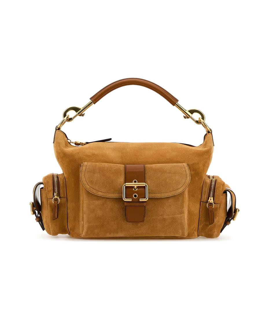 Chloé Camel Suede Medium Camera Bag Handbag | italist
