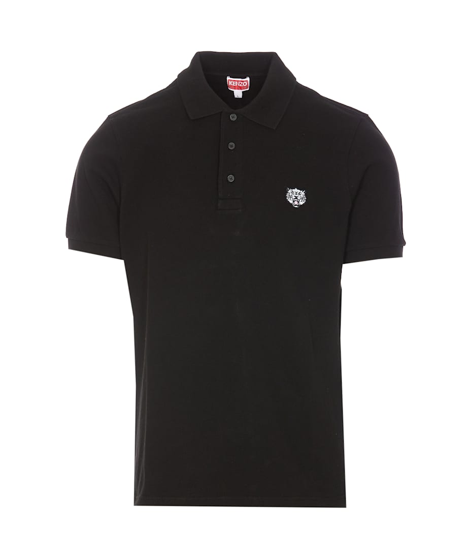 Tシャツ・カットソー KENZO Embroidered cotton oversize polo shirt Kenzo Cotton Polo Shirt With Tiger Logo in Bronze/Brown Size