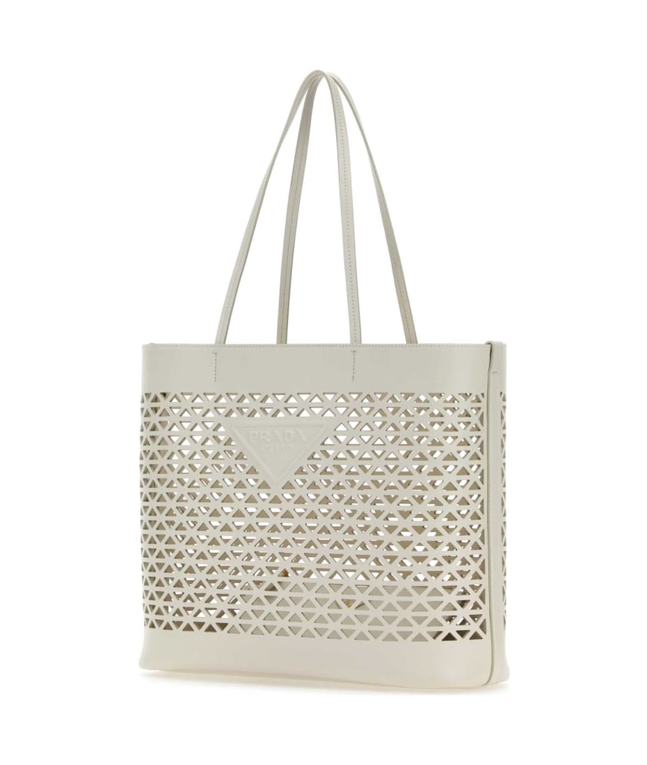トートバッグ Prada Laser-Cut Leather Large Shopping Bag Prada Shopping Bag | italist