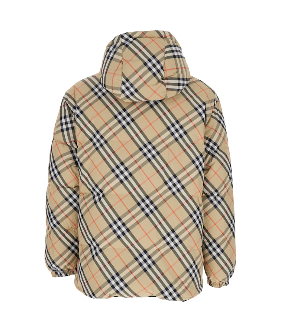 ブルゾン Burberry 'Check' Beige Polyamide Down Jacket 0400021190310_SANDCHECK?wid=