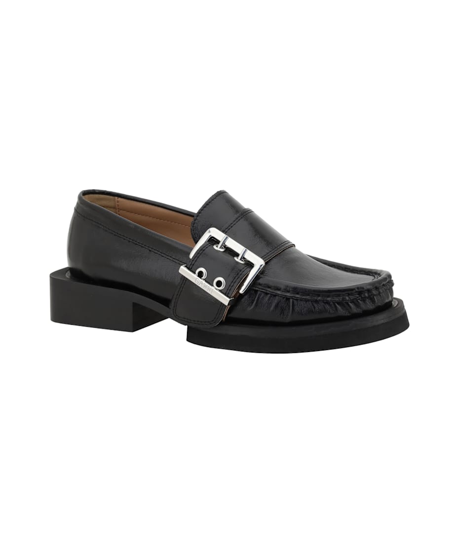 GANNI パテントレザーローファー　35 GANNI パテントレザーローファー 35 Ganni Feminine Buckle Loafers