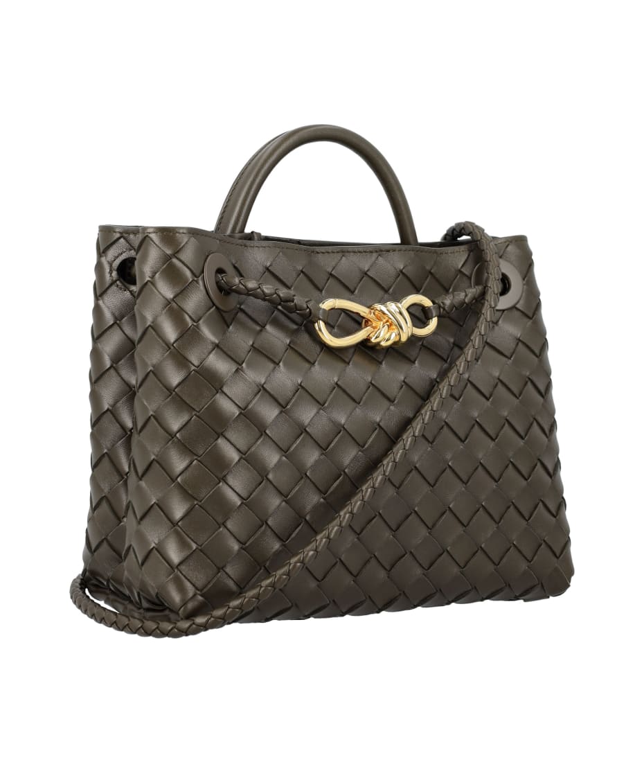 【関税＆送料込み】Bottega Veneta Andiamo Small Leather Mes Andiamo Small leather tote bag in black - Bottega Veneta