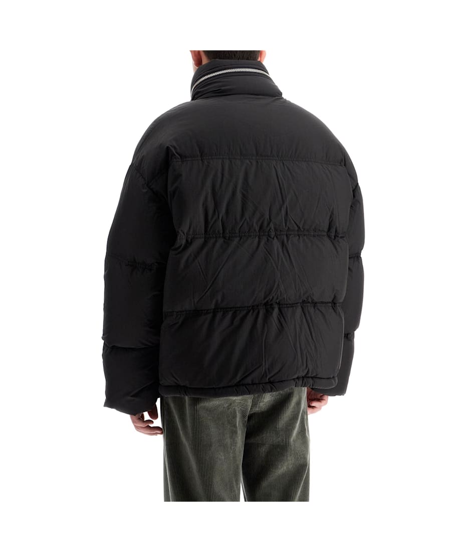 ダウンジャケット・コート AMI PARIS Ami Alexandre Matiussi Down Jacket With Logo Patch Ami Alexandre Matiussi Down Jacket With Logo Patch In Black