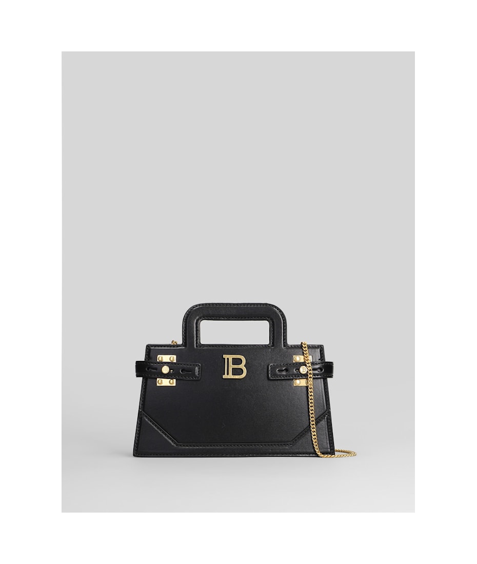 Balmain B Buzz Small Shoulder Bag In Black Leather | italist