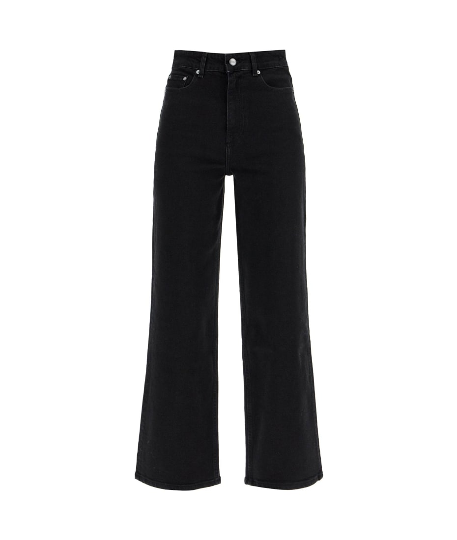 デニム・ジーパン GANNI BLACK COTTON DENIM JEANS Ganni Black Cotton Denim Jeans | italist
