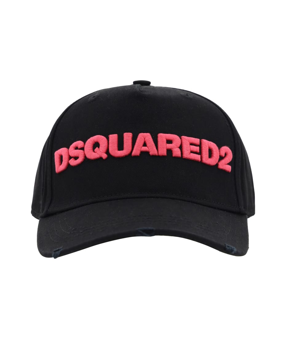 【D SQUARED2】Logo Embroidered Baseball Cap Dsquared2 Nylon All-Over Logo Embroidery Baseball Cap Hat | eBay