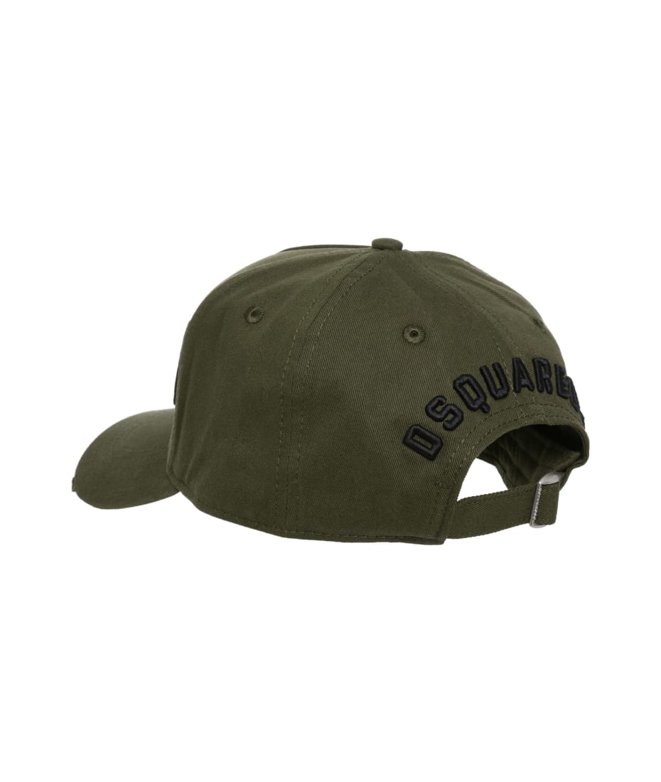 Dsquared2 Icon Cotton Hat - Military Green