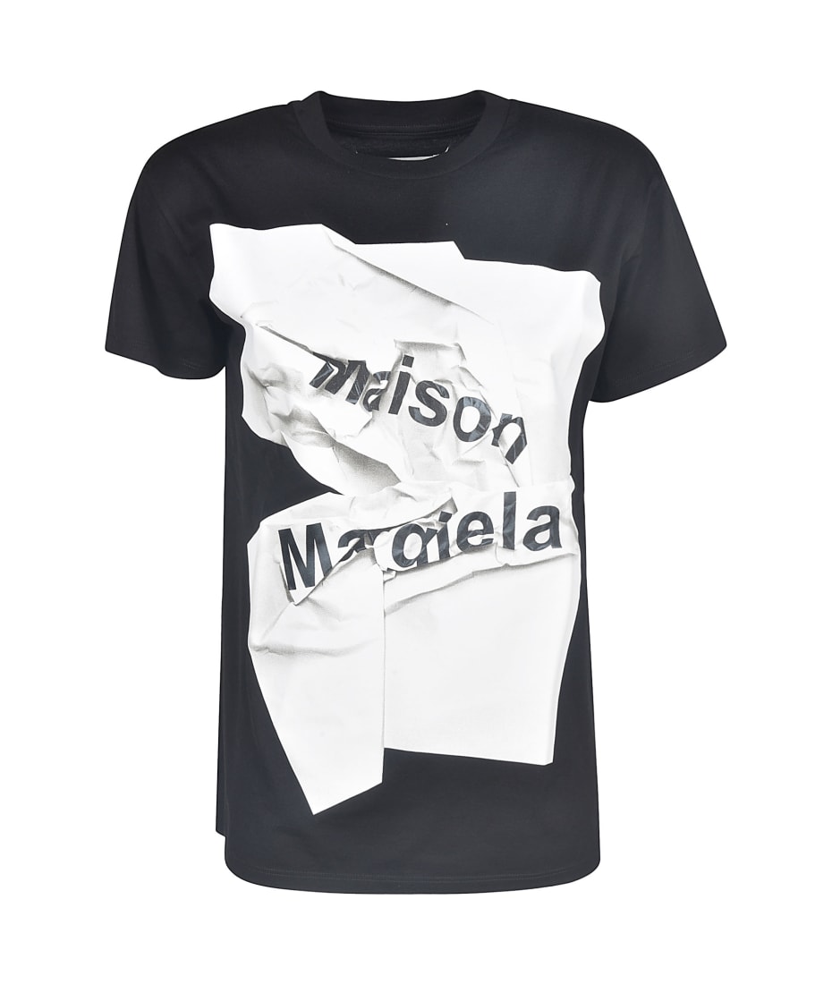 Maison Margiela Crumpled Logo Printed T-shirt | italist, ALWAYS