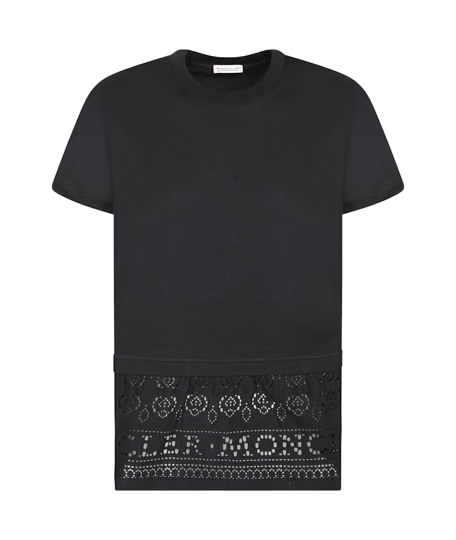 【送料&関税込】Moncler Black Lace Jersey T-shirt Moncler Black Lace Jersey T-shirt | italist