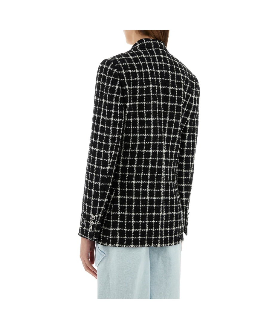 Versace Embroidered Tweed Blazer | italist Versace Embroidered Tweed Blazer | italist