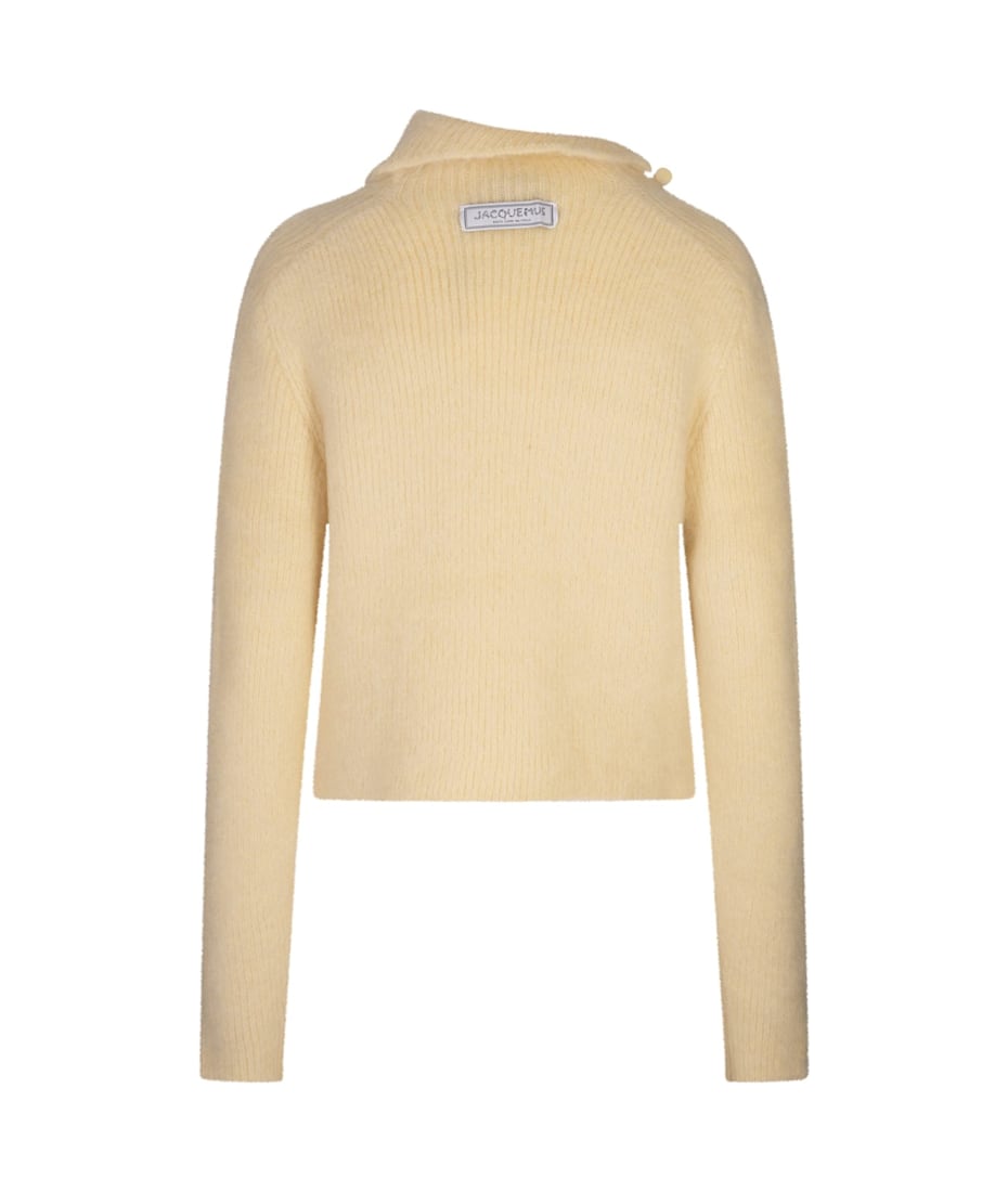 JACQUEMUS 売れ筋商品|||ジャクエムス ニット&セーター アウター レディース Sweaters Yellow JACQUEMUS High-Collar Yellow Mohair Sweater