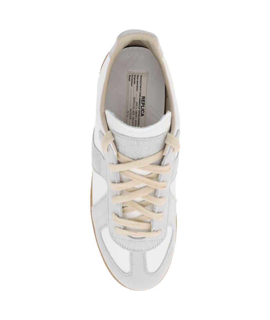 スニーカー MAISON MARGIELA MULTICOLOR LEATHER REPLICA SNEAKERS MAISON MARGIELA Size 7.5 White Multi Color Leather Sneakers