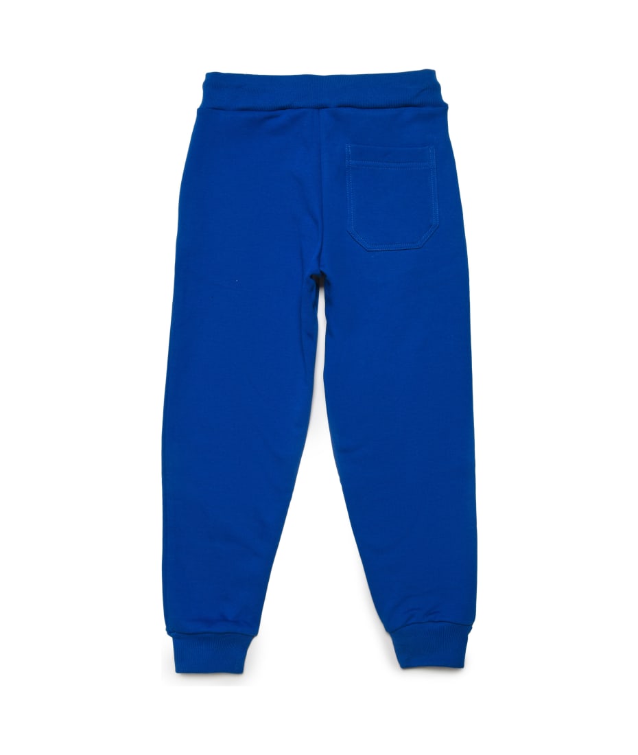 Marni Mp37u Bantro Trousers Marni Blue Fleece Bantro Trousers With Displaced Marni Logo - Surf the web