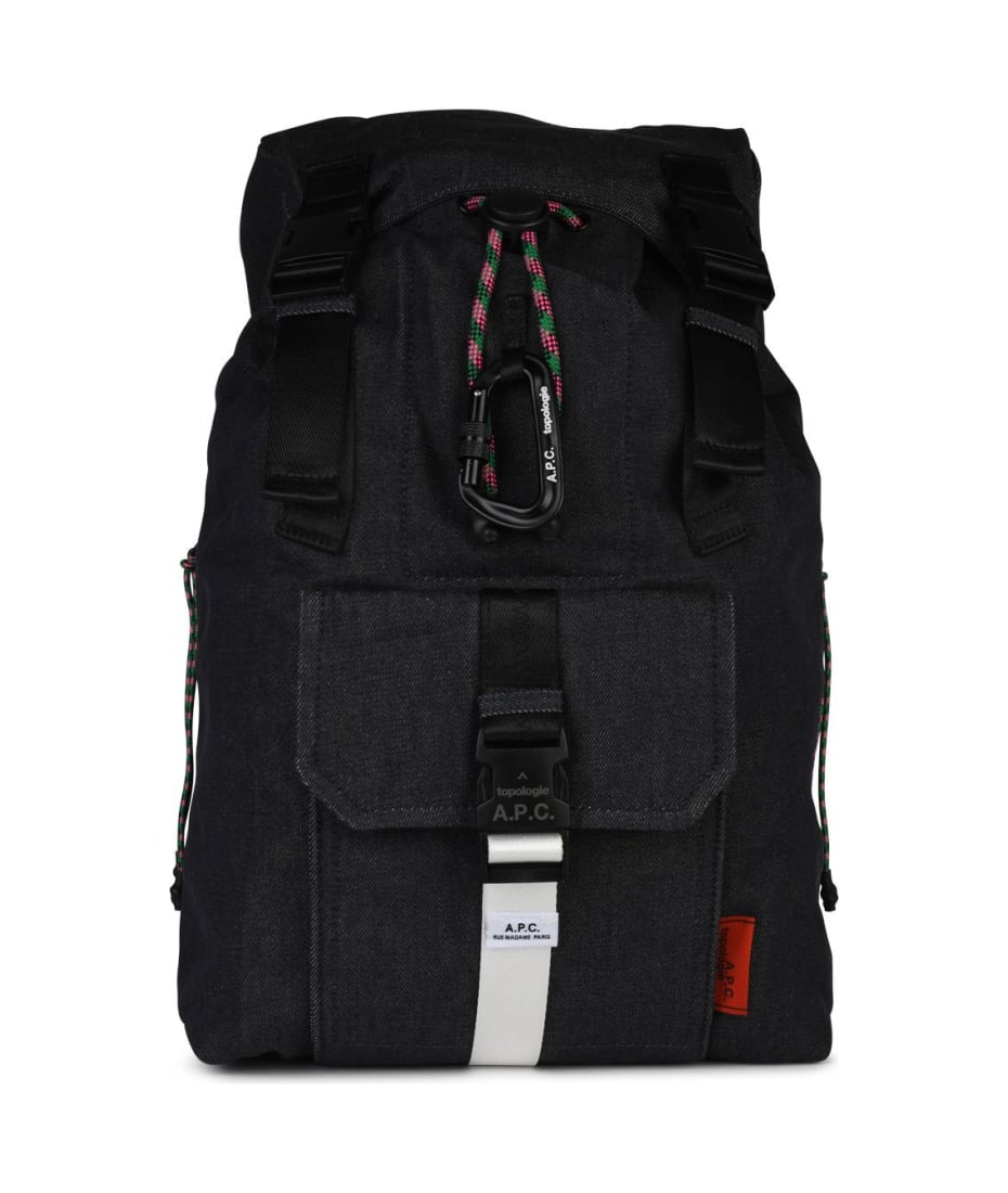 A.P.C. 'topologie' Blue Cotton Backpack | italist