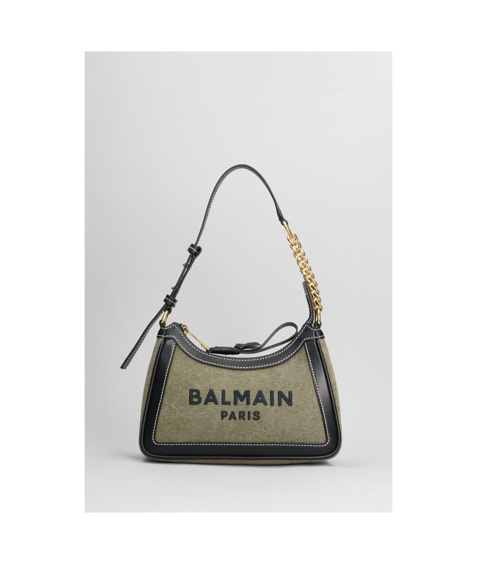 Balmain B Army Shoulder Bag In Khaki Cotton | italist, ALWAYS LIKE