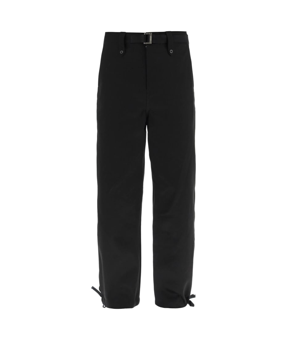 sacai COTTON TWILL ワイドシルエットパンツ 定価57,200円 sacai - サカイ パンツ デニムパンツ ワイドシルエット コットン