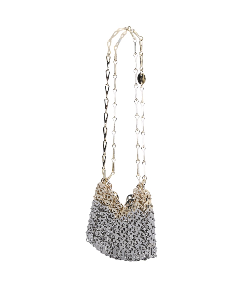 ショルダーバッグ・ポシェット Rabanne Silver 1969 Nano Skyl Bag Silver & Gold Iconic Nano 1969 Skyline Bag by Rabanne on Sale