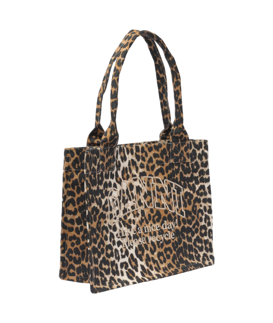 【GANNI 】Large Easy Shopper Print Tote トート レオパード Large Easy Shopper Print by GANNI | Rent the Runway
