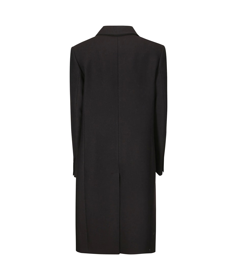 [LOW CLASSIC]/☆24FW WOOL TWILL SINGLE MAC COAT/BLACK PURPLE LOW CLASSIC]/☆24FW WOOL TWILL SINGLE MAC COAT/BLACK PURPLE