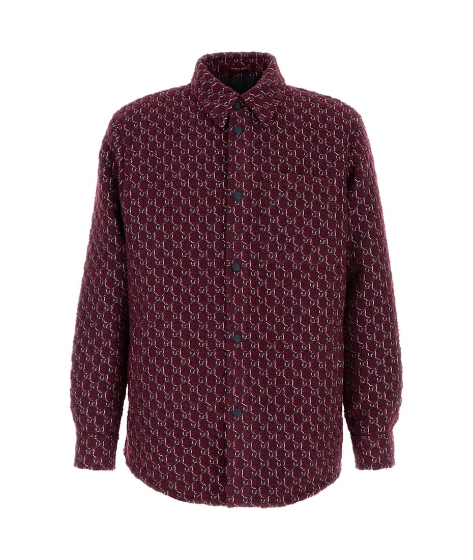 Burgundy gucci shirt online