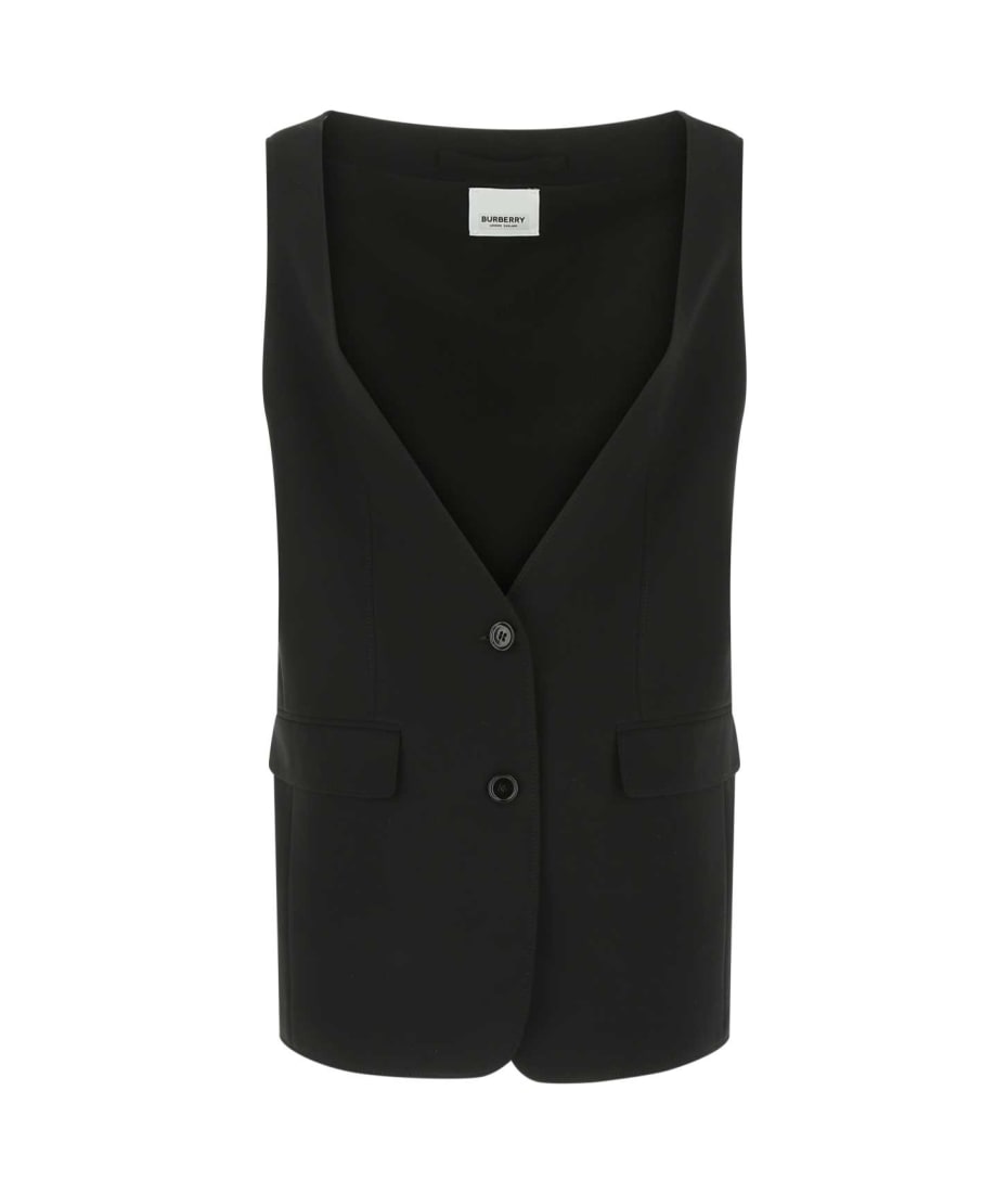ジャケット BURBERRY Black Silk Oversize Vest Burberry Black Silk Oversize Vest | italist