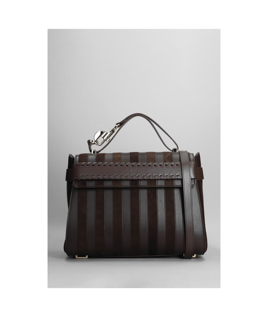 Nacha Leather Shoulder Bag in Brown - Chloe