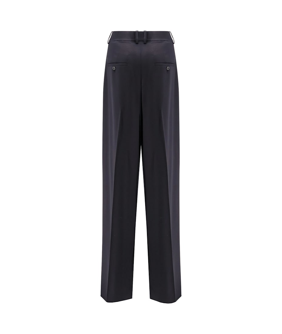 Saint Laurent Certified Wool Trousers With Wide Leg