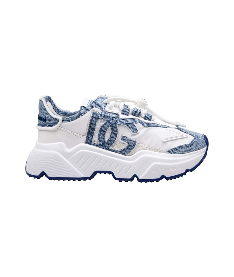 Dolce & Gabbana Daymaster Sneakers In Nylon And Denim Color
