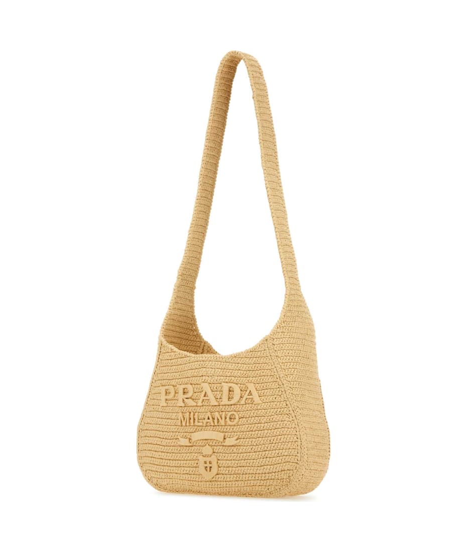 Prada Raffia Shoulder Bag - NATURALE