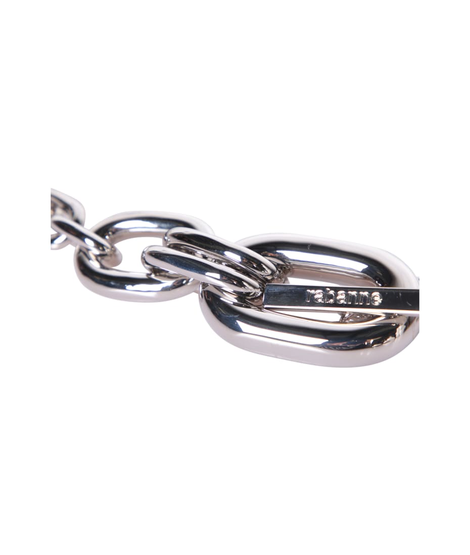 ネックレス・ペンダント Rabanne FW24 NECKLACE WITH PENDANT (20HBB0088MET077_P040) Silver double XL link necklace with pendant – Rabanne