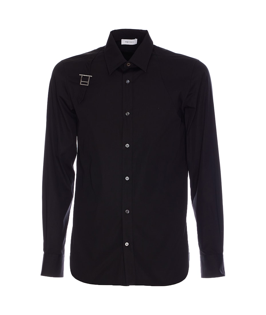 Tシャツ・カットソー alexander mcqueen SS25 'Harness' shirt (814641QNAAX 9000) Alexander Mcqueen Printed Harness Shirt - White