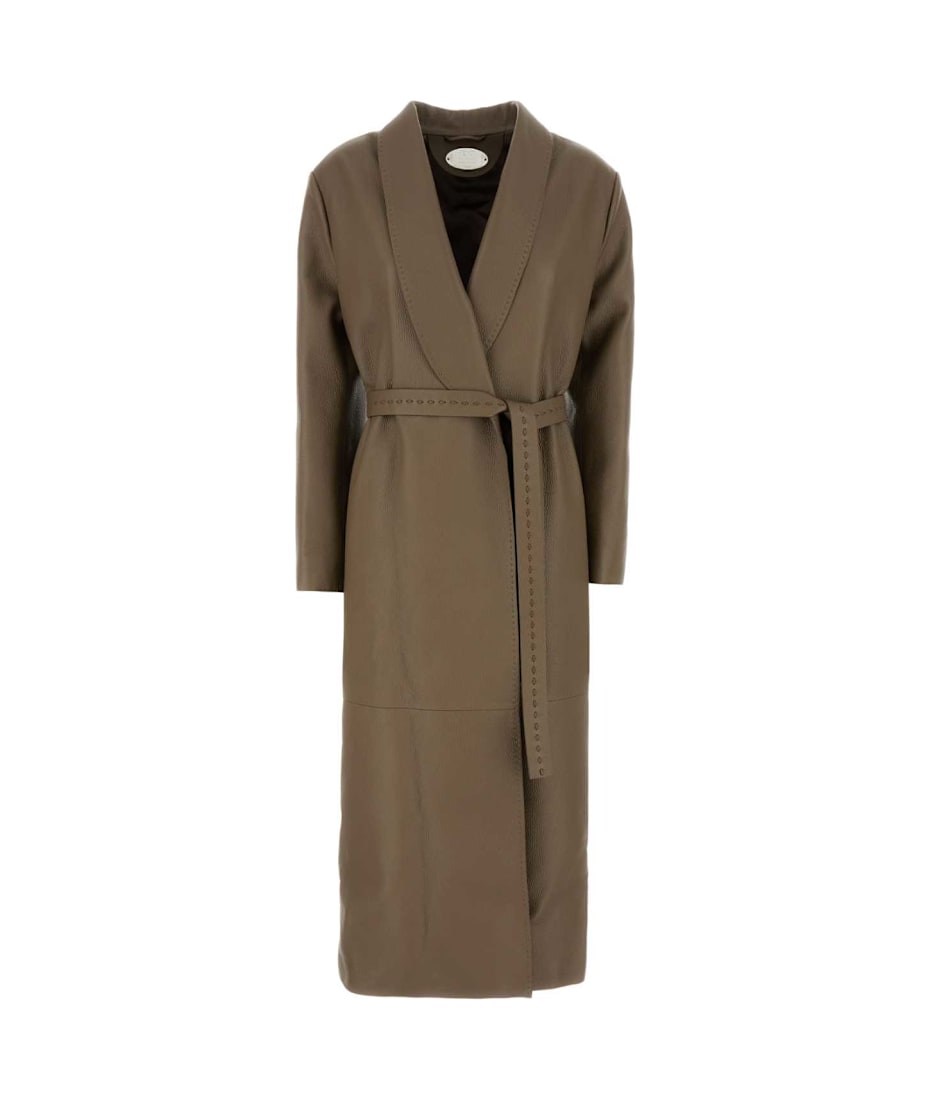 コート FENDI Mud Leather Coat Fendi Mud Leather Coat For Modern Woman – LOZURI®