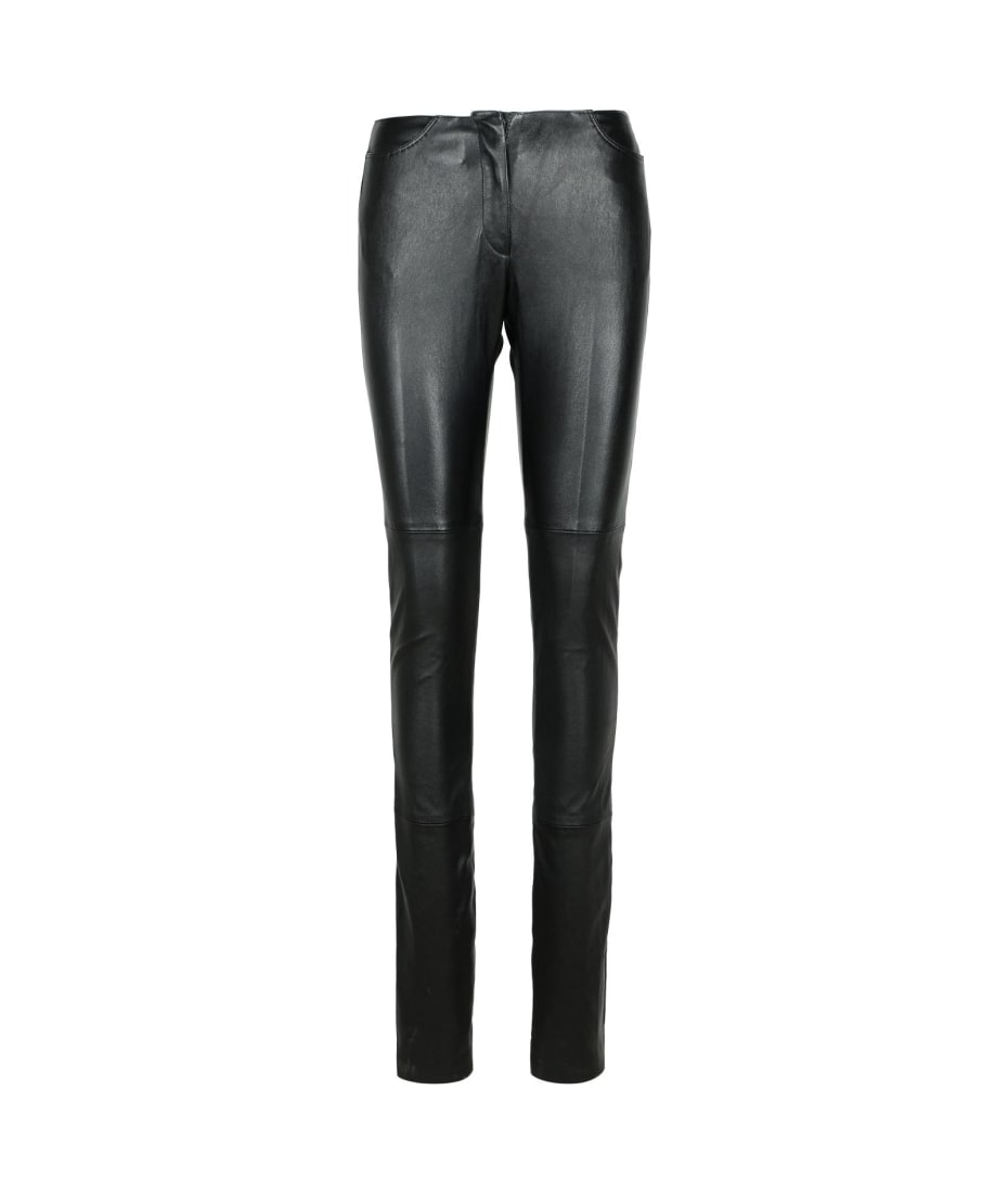 パンツ GCDS Women Leather Pants A2OW2900LA299 Black GCDS Black Leather Pants | italist