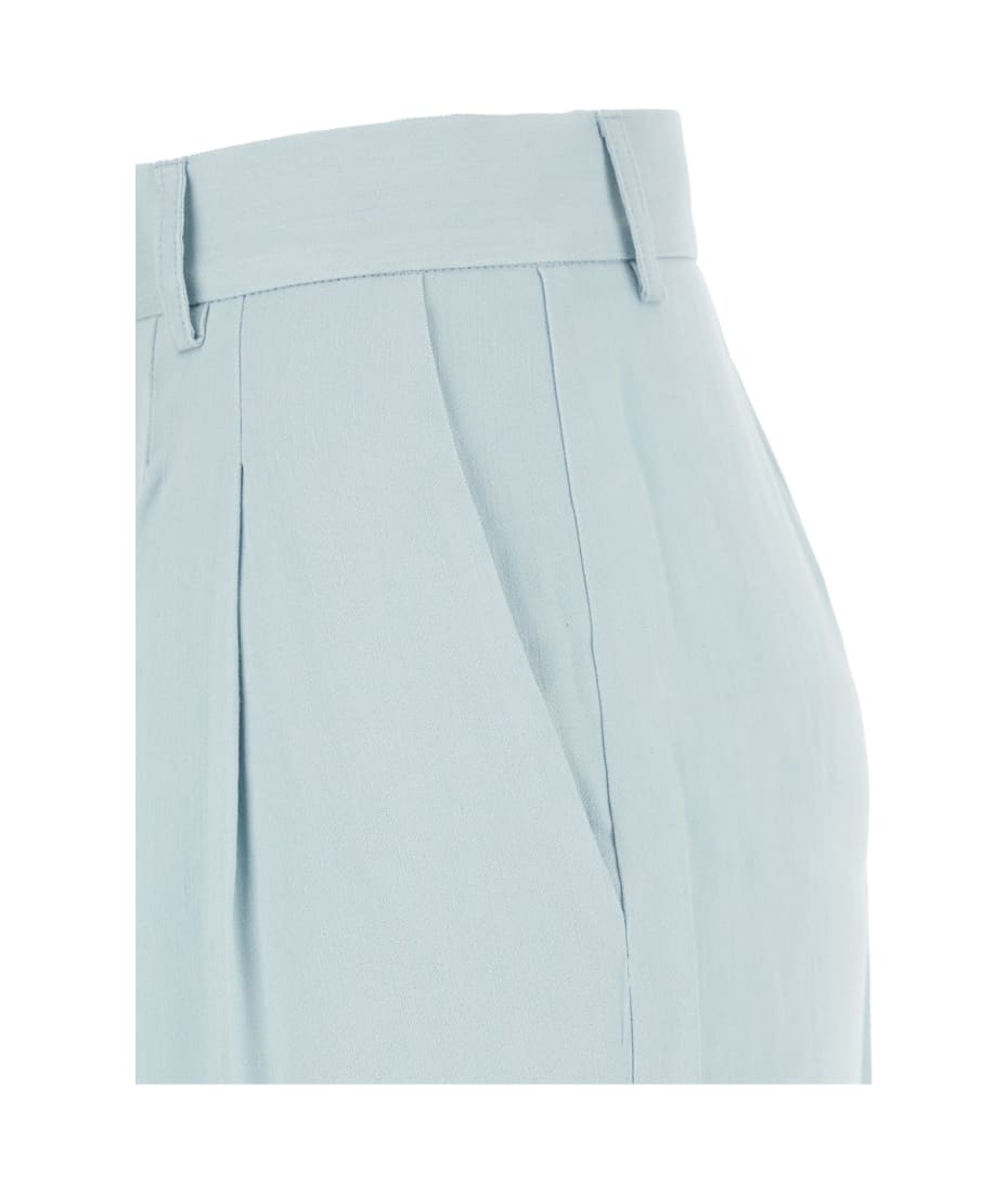 The Andamane Light Blue Straight Pants With Pinces In Line
