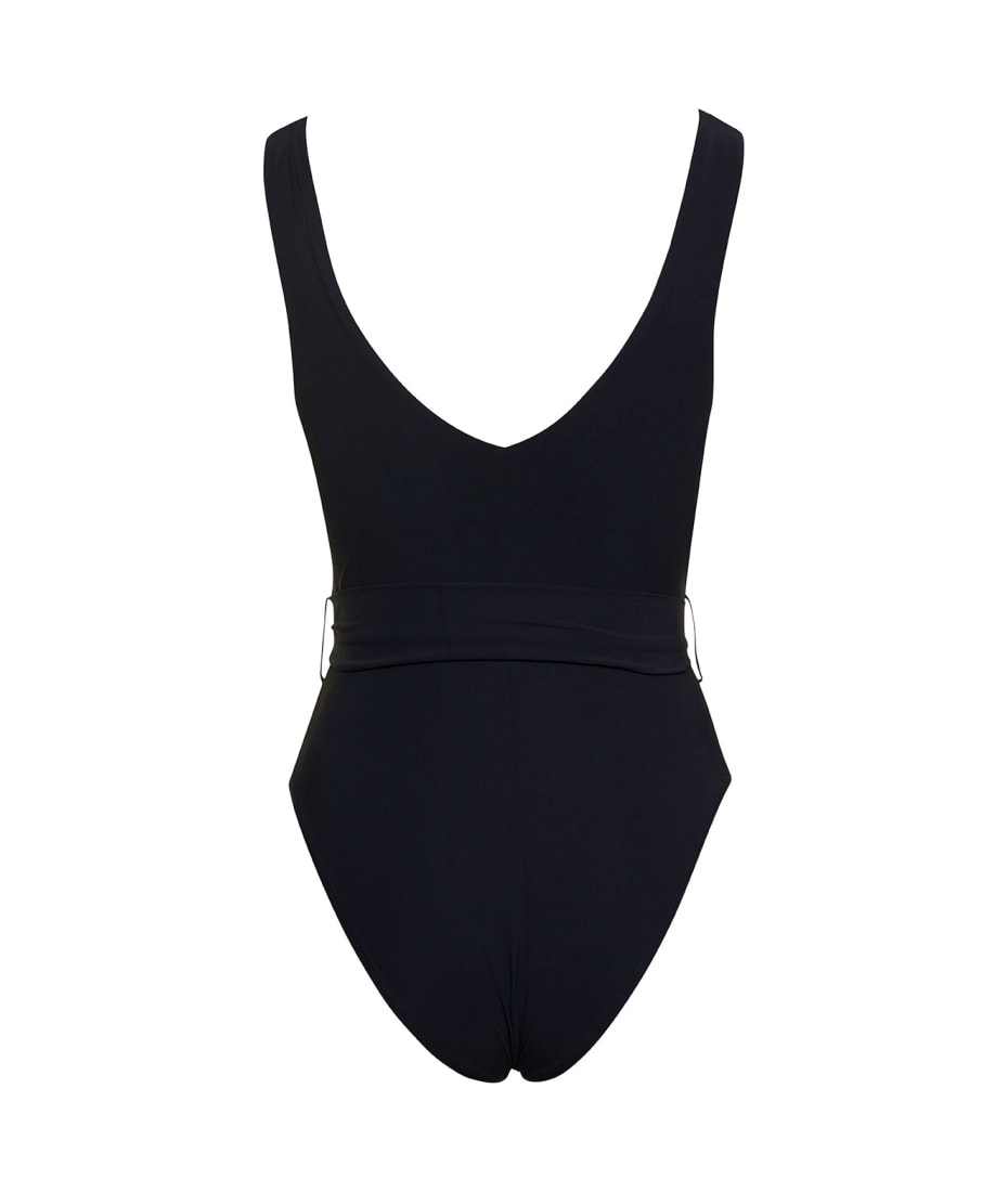 Tory Burch Black One-piece Swimsuit With Belt And Logo In Nylon Woman |  italist, ALWAYS LIKE A SALE