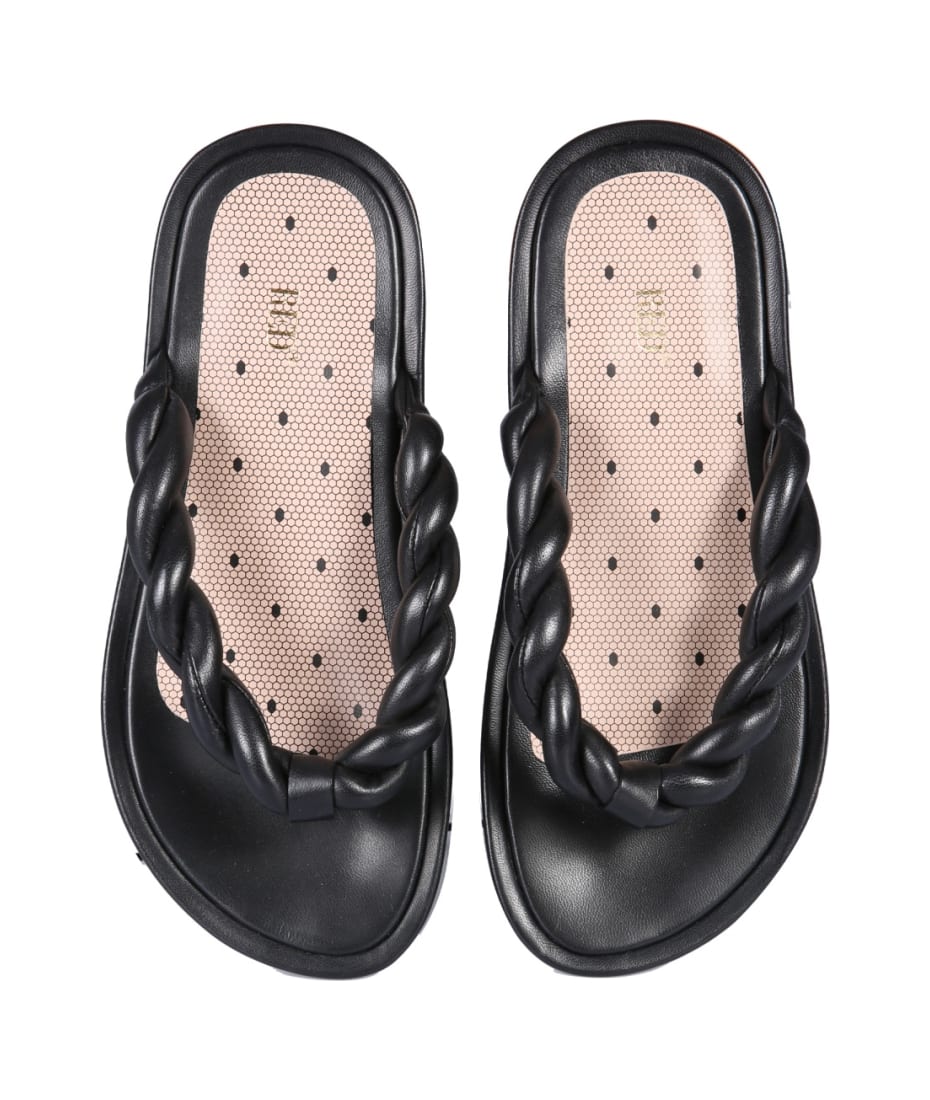 【送料&関税込】RED Valentino Leather Slide Sandals RED Valentino Leather Slide Sandals | italist