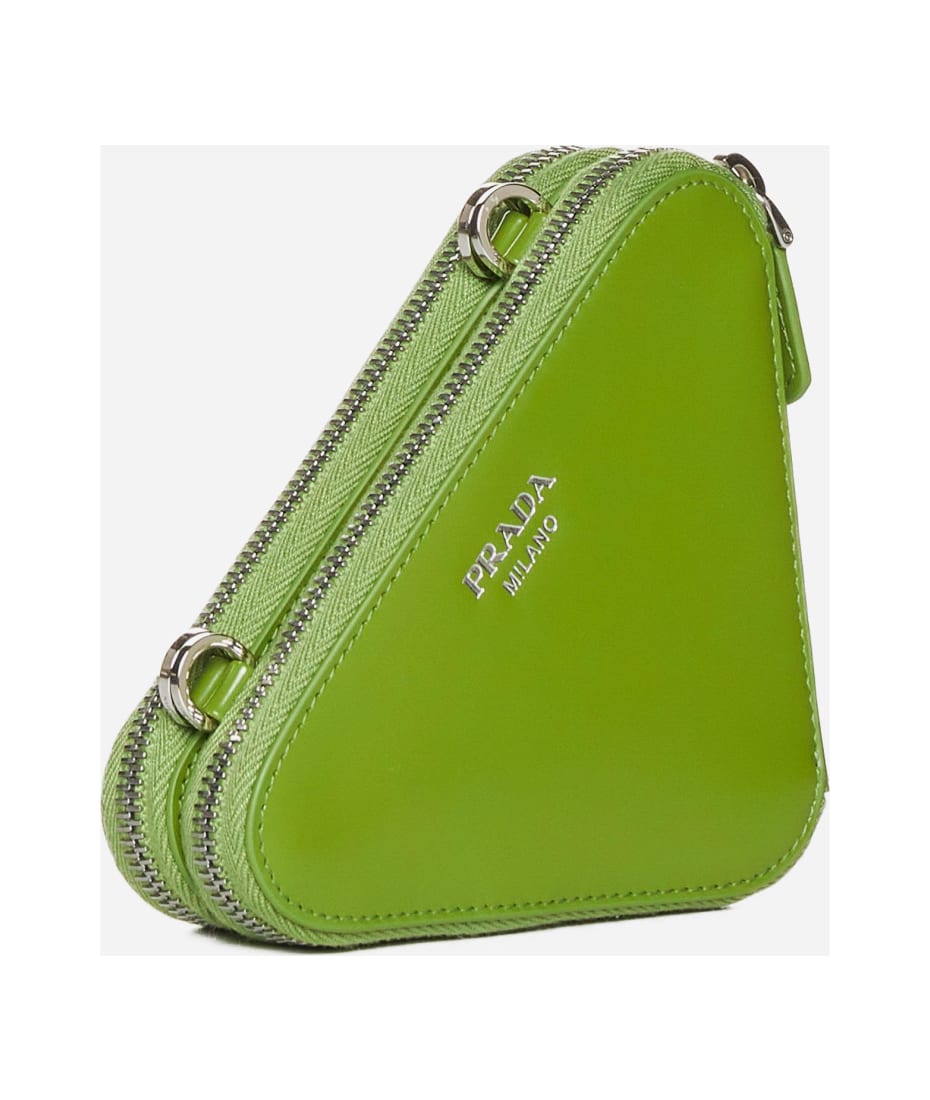 PRADA　ミニリュック　三角プレート　ダブルポケット　Madein Italy Prada Triangle Double Leather Mini Bag | italist