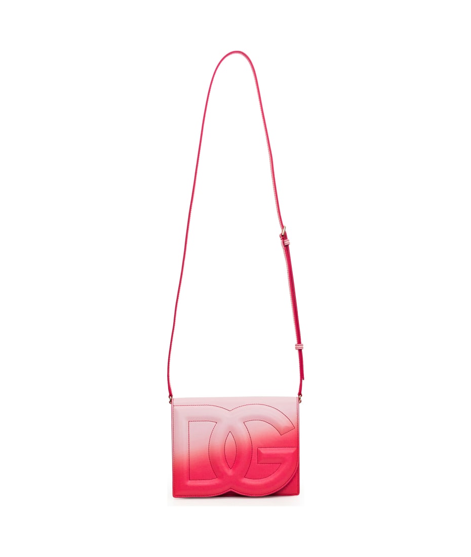 minimalist foldover backpack Dg Logo Shoulder Bag - PINK