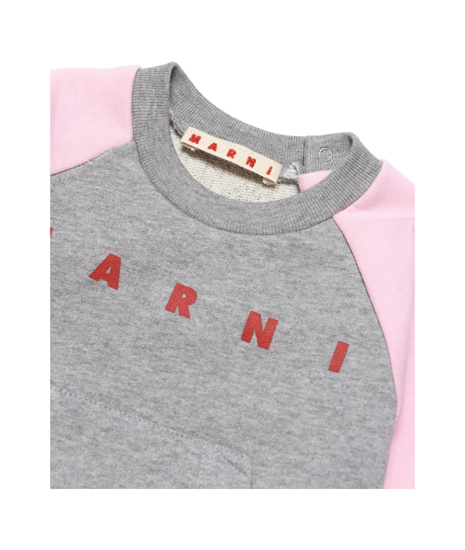 Ms39b Sweat-shirt Marni Colorblock Cotton Crew-neck Sweatshirt